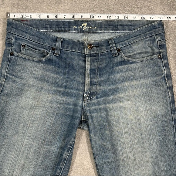 7 For All Mankind Bootcut Jeans Men 34x32 The Standard Y2K USA Loose Baggy Urban - Picture 9 of 16